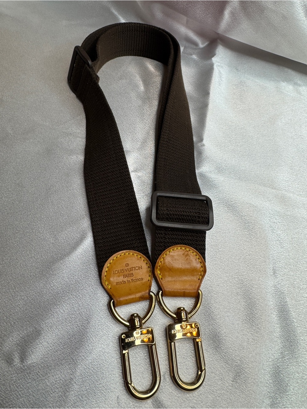 Louis Vuitton Brown Canvas Strap with Gold Hardware and Vashetta Leather